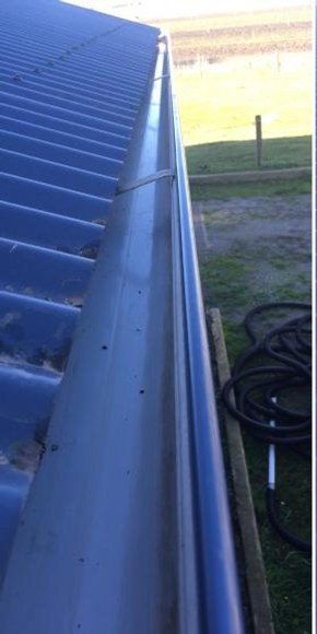 Gutter after cleaning